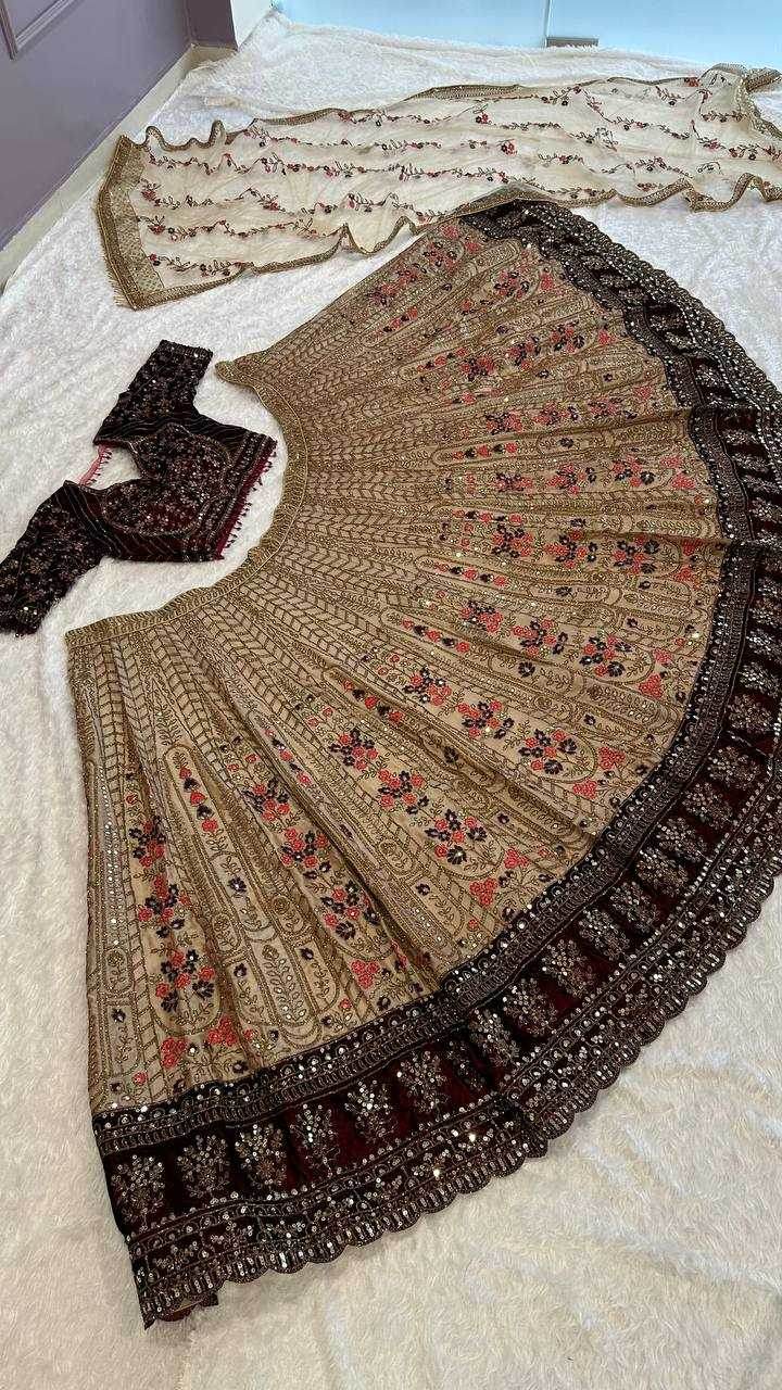 Stunning Kasturi Silk Lehenga with Intricate Dori Work - MYLUXURY LANE ENTERPRISE